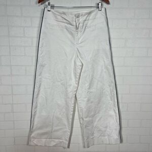 Lands End Wide Leg Pants Womens Size 10 White Dressy Casual